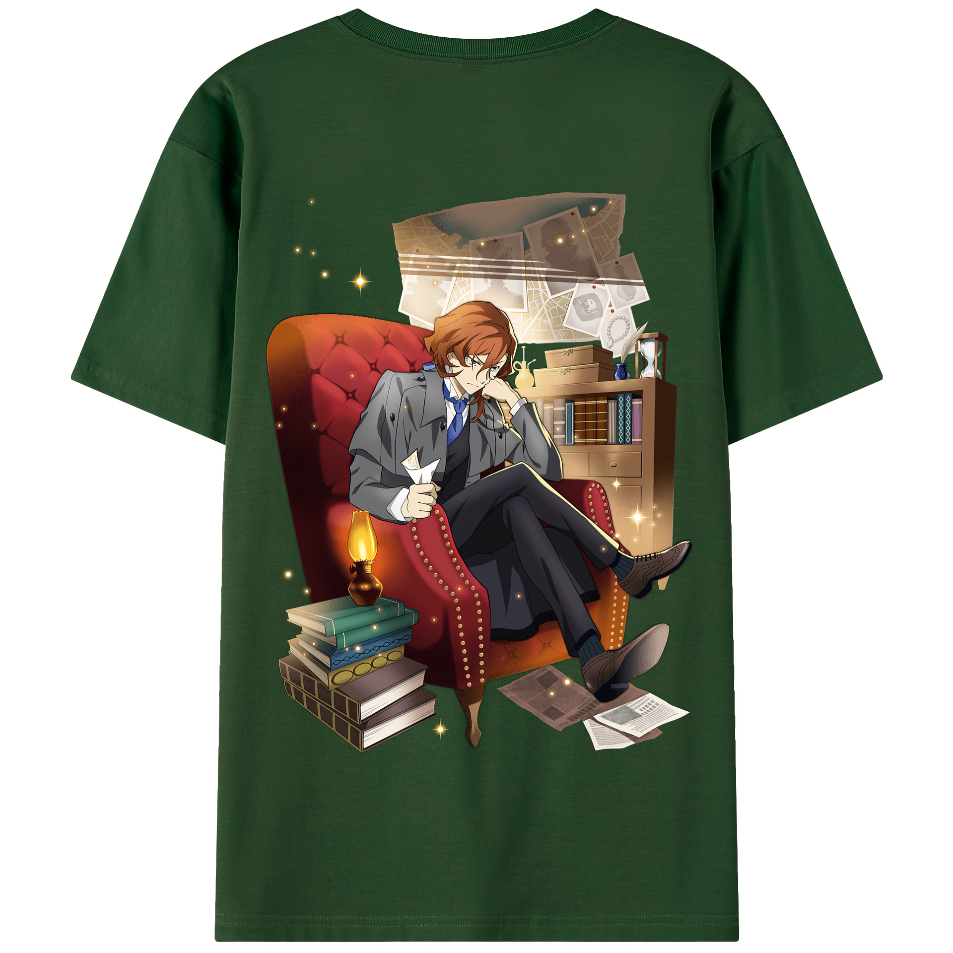 （画像用） 文豪ストレイドッグス Bungo Stray Dogs 綿100％半袖Tシャツ（背面プリント）